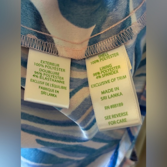 Lilly Pulitzer Donna Romper Pink Tropics Heat Wave Blue Leaf Print - Picture 7 of 7